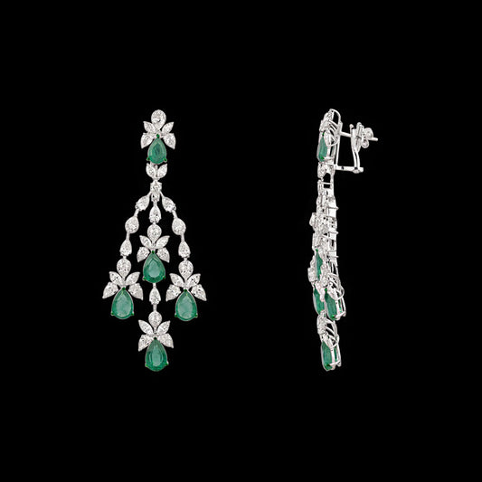 14K White Gold Diamond Jewellery - 15.422ct VS-SI-IJ with Colour Stones