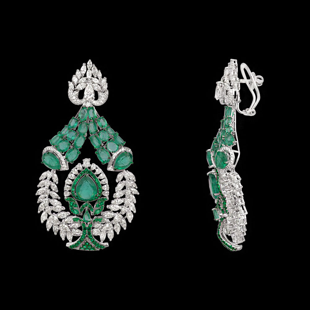 14K White Gold Diamond Jewellery - 16.154ct VS-SI-JK with Colour Stones