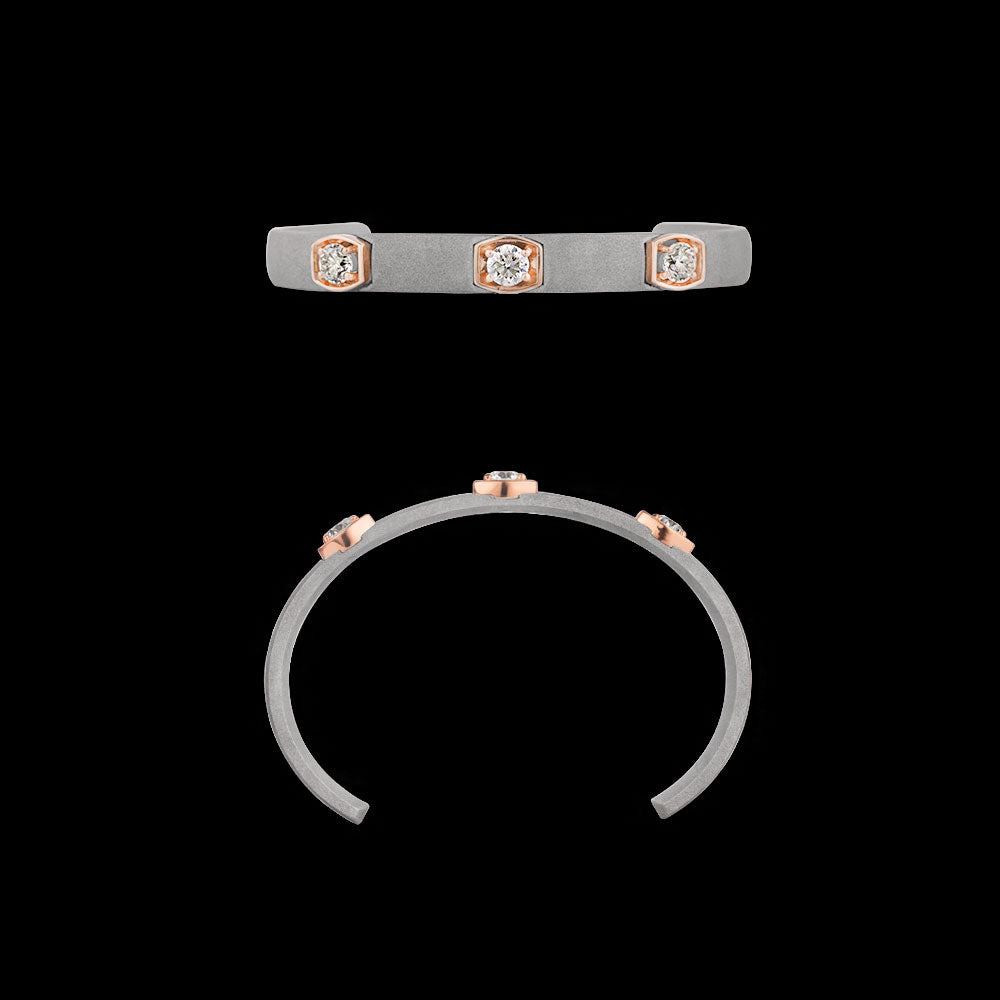 14K White Gold Diamond Kada - 1.43ct VVS-VS-HI