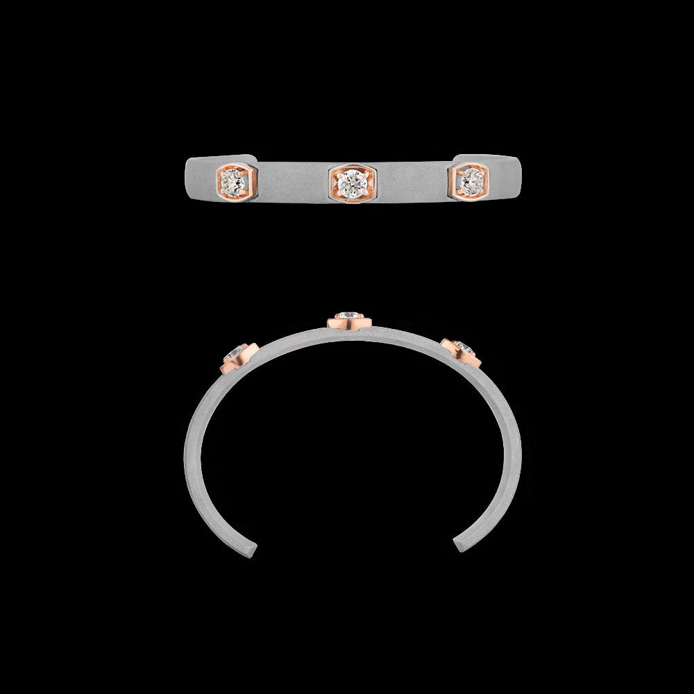 14K White Gold Diamond Kada - 1.38ct VVS-VS-HI