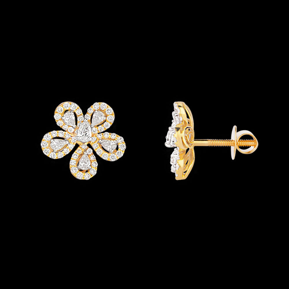 14K Rose Gold Diamond Earrings - 1.13ct VS-SI-FG