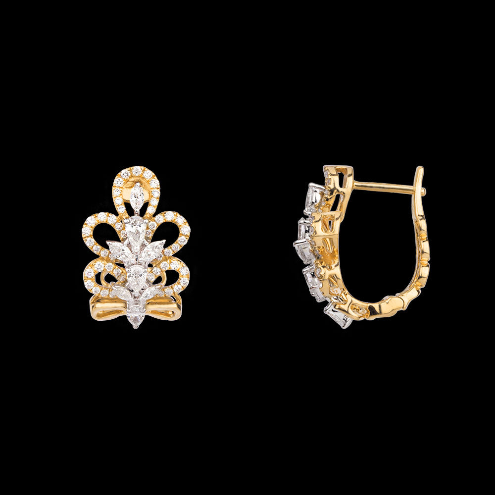 14K Rose Gold Diamond Earrings - 1.15ct VS-SI-FG