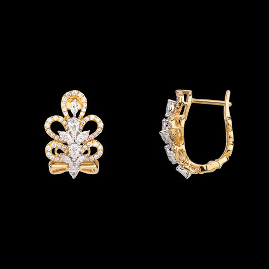 14K Rose Gold Diamond Earrings - 1.15ct VS-SI-FG