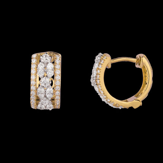 14K Rose Gold Diamond Earrings - 0.62ct VS-SI-FG