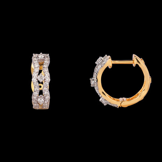 14K Rose Gold Diamond Earrings - 0.673ct VS-SI-GH