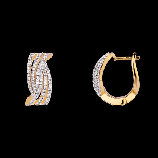 14K Yellow Gold Diamond Earrings - 0.795ct VS-SI-FG