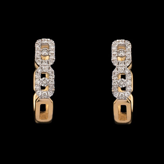 14K Yellow Gold Diamond Earrings - 0.24ct SI-IJ