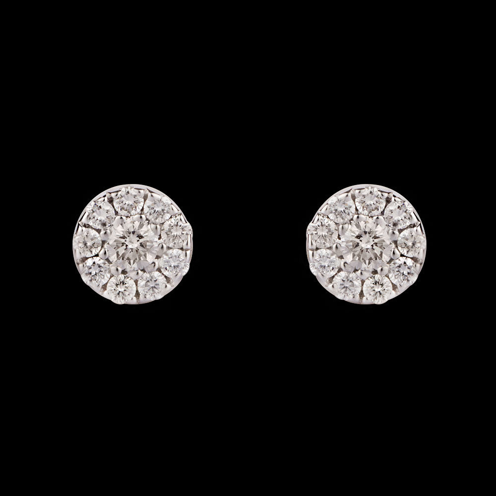 18K Yellow Gold Diamond Earrings - 0.196ct VS-IJ