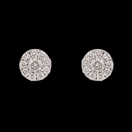 18K Yellow Gold Diamond Earrings - 0.196ct VS-IJ