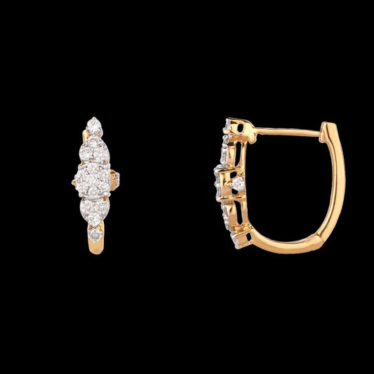 14K Yellow Gold Diamond Earrings - 0.4ct SI-IJ
