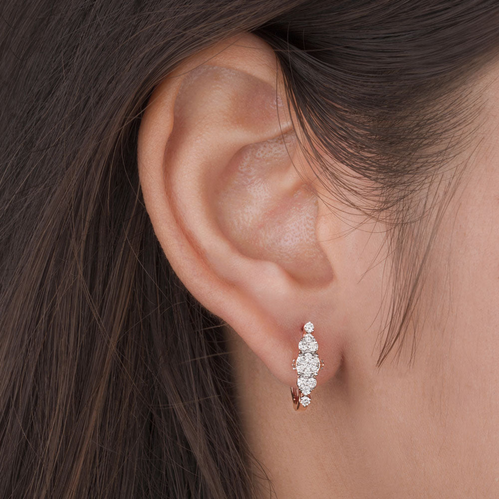 14K Yellow Gold Diamond Earrings - 0.4ct SI-IJ