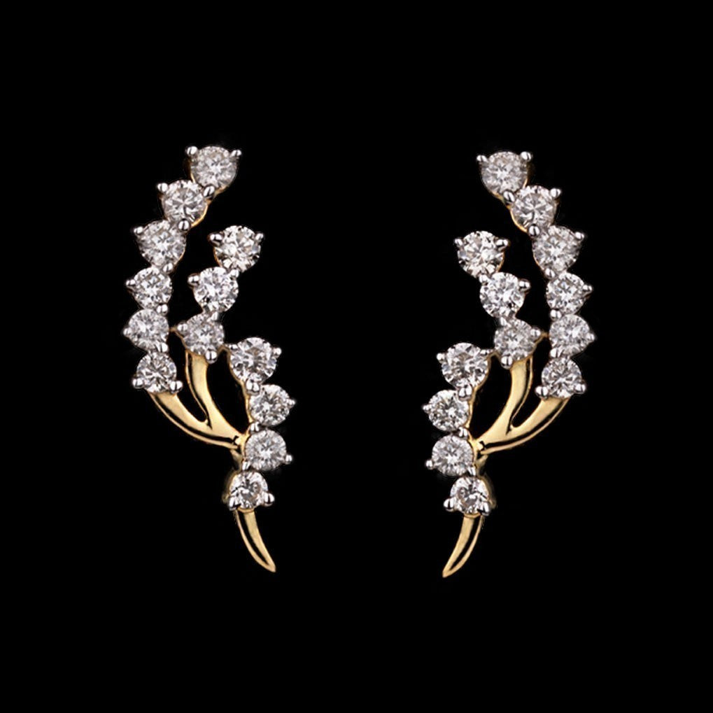 14K Yellow Gold Diamond Earrings - 0.49ct SI-IJ