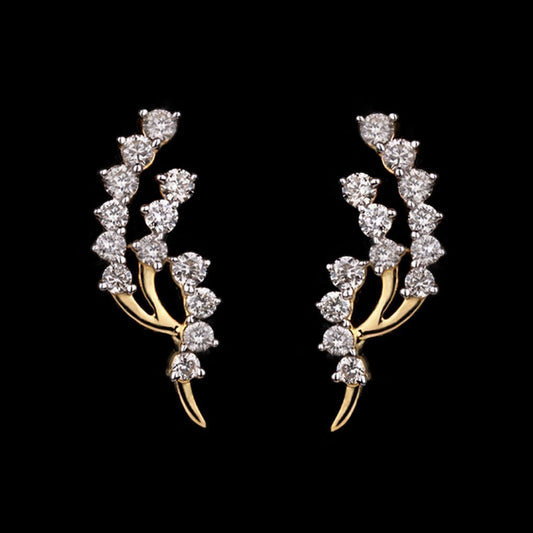 14K Yellow Gold Diamond Earrings - 0.49ct SI-IJ