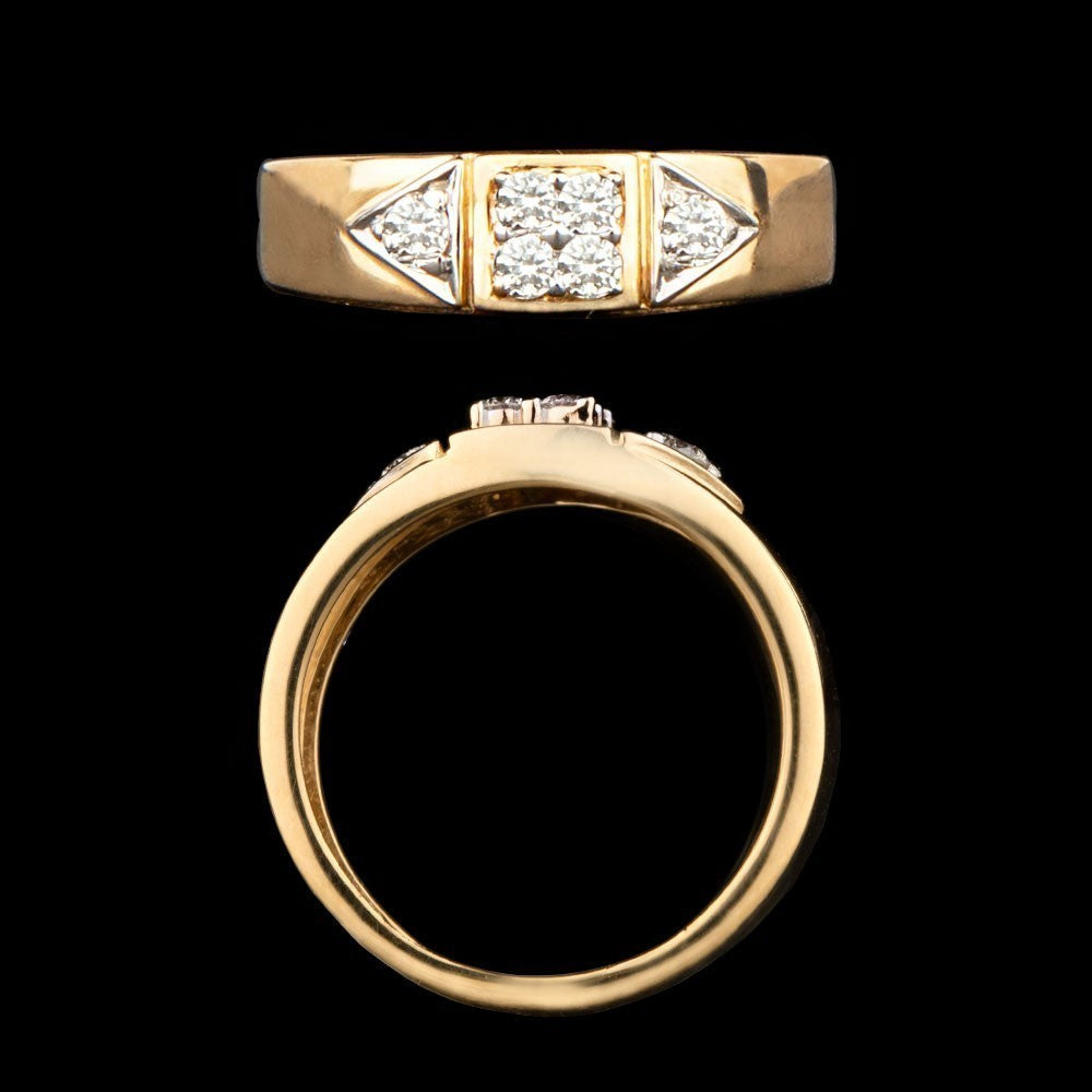 14K Yellow Gold Diamond Ring - 0.21ct SI-IJ