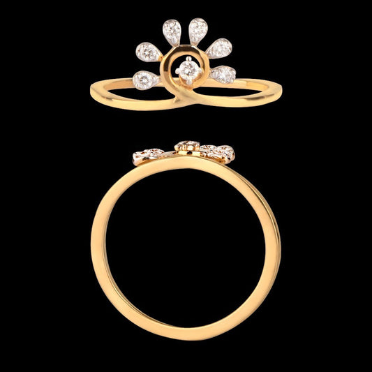 14K Yellow Gold Diamond Ring - 0.1ct VS-GH