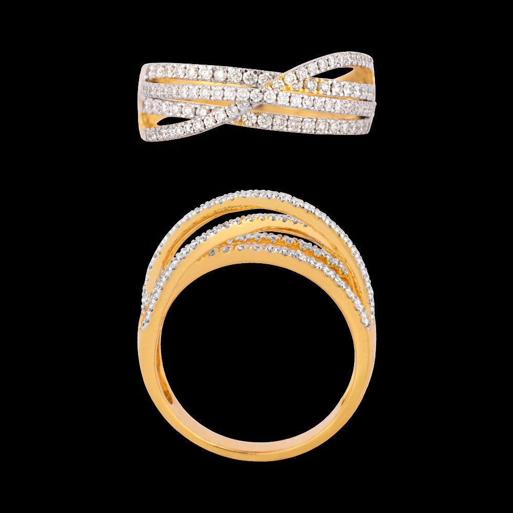 18K Yellow Gold Diamond Ring - 0.537ct VVS-VS-GH