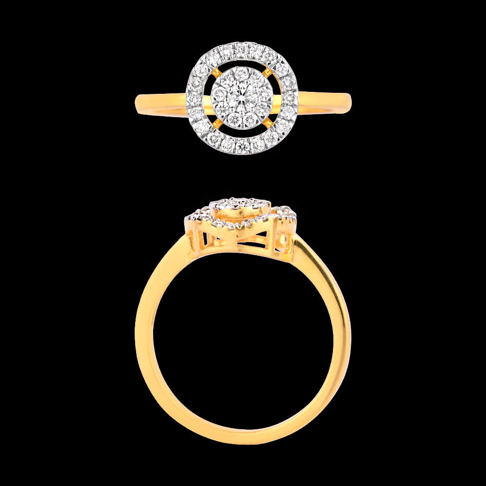 18K Yellow Gold Diamond Ring - 0.317ct VS-SI-FG