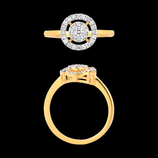 18K Yellow Gold Diamond Ring - 0.317ct VS-SI-FG