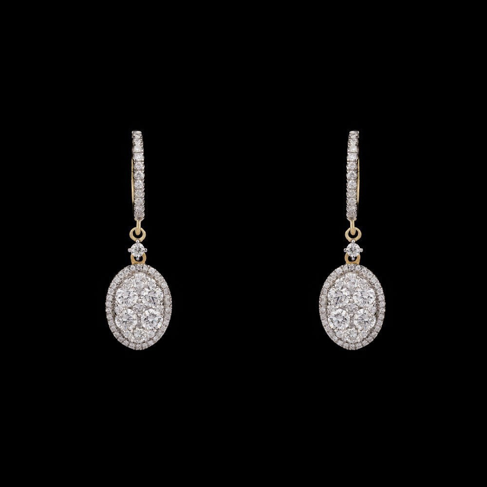 14K Yellow Gold Diamond Earrings - 1.39ct SI-GH