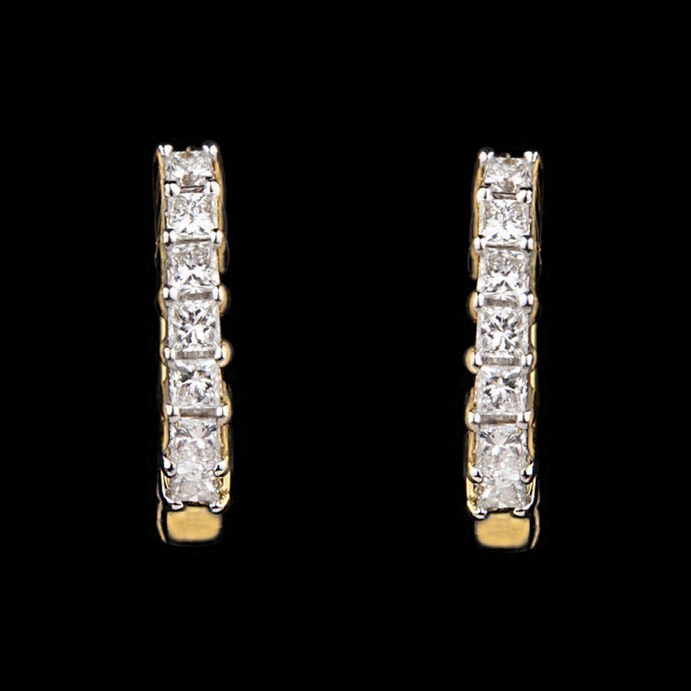 18K Yellow Gold Diamond Earrings - 0.25ct VS-SI-GH