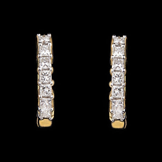 18K Yellow Gold Diamond Earrings - 0.25ct VS-SI-GH