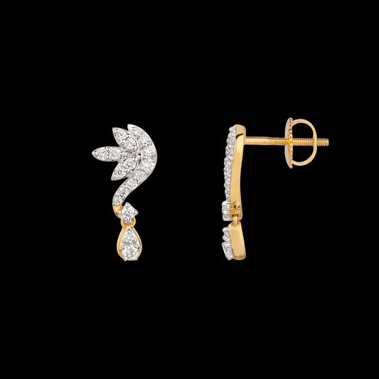 14K Yellow Gold Diamond Earrings - 0.34ct SI-IJ