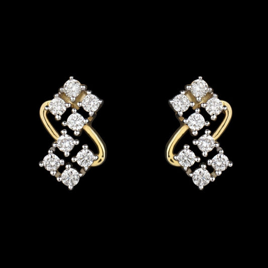 14K Yellow Gold Diamond Earrings - 0.228ct VS-SI-GH