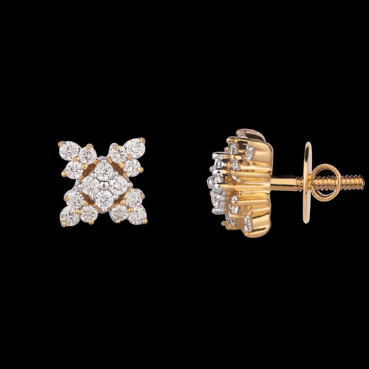 14K Yellow Gold Diamond Earrings - 0.28ct SI-IJ