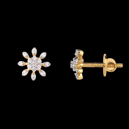 14K Yellow Gold Diamond Earrings - 0.23ct SI-IJ