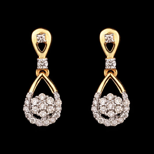 14K Yellow Gold Diamond Earrings - 0.263ct VS-SI-GH