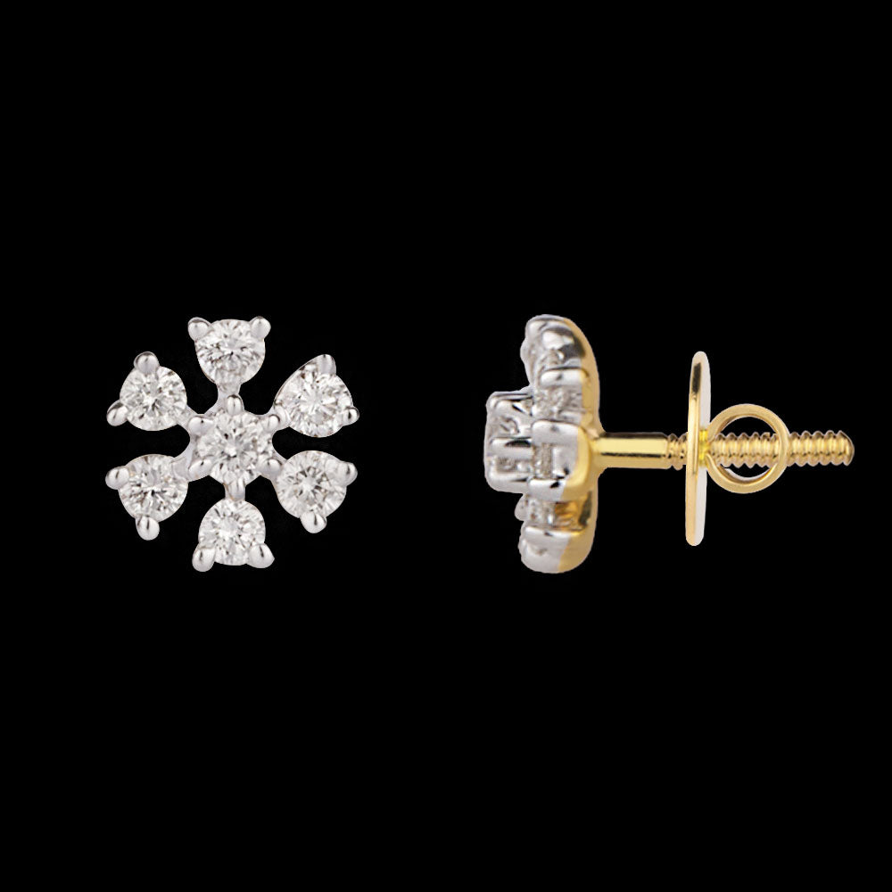 14K Yellow Gold Diamond Earrings - 0.11ct SI-IJ