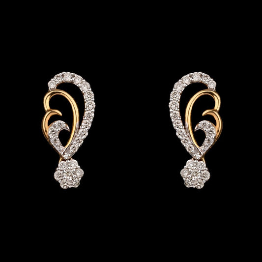 18K Yellow Gold Diamond Earrings - 0.27ct VVS-VS-GH