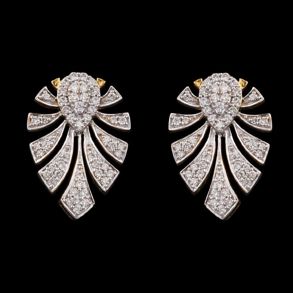 18K Yellow Gold Diamond Earrings - 0.67ct SI-IJ