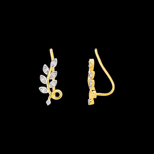14K Yellow Gold Diamond Earrings - 0.108ct VS-GH