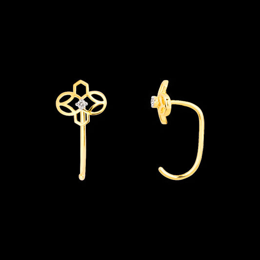 14K Yellow Gold Diamond Earrings - 0.033ct VS-GH