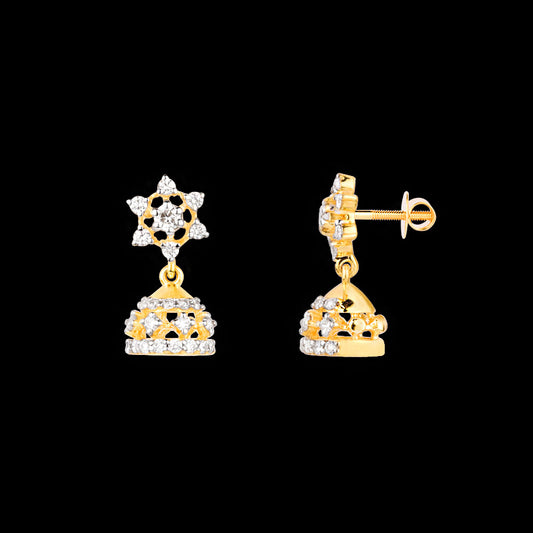 14K Yellow Gold Diamond Earrings - 0.329ct VS-GH