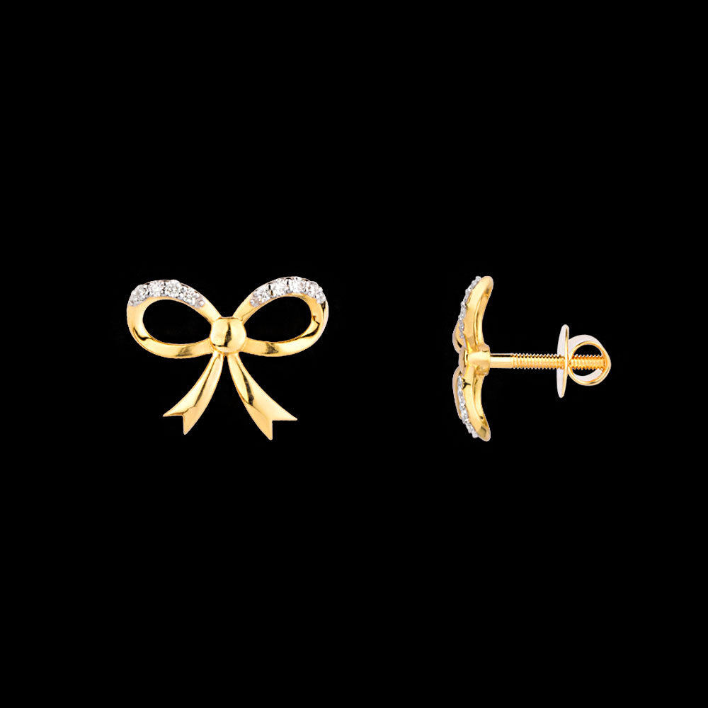 18K Yellow Gold Diamond Earrings - 0.071ct VS-GH