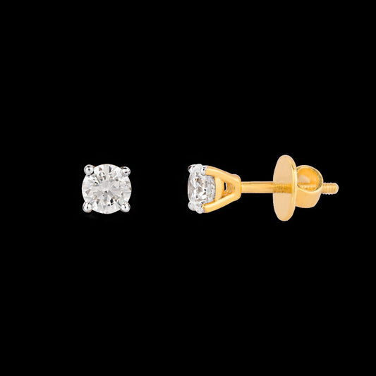 18K Yellow Gold Diamond Earrings - 0.576ct VVS-VS-GH