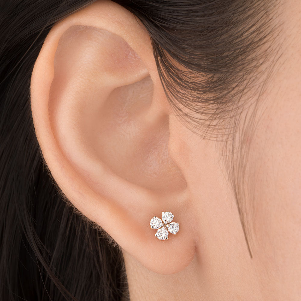 18K Yellow Gold Diamond Earrings - 0.466ct VS-HI
