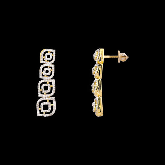 14K Yellow Gold Diamond Earrings - 0.658ct SI-IJ