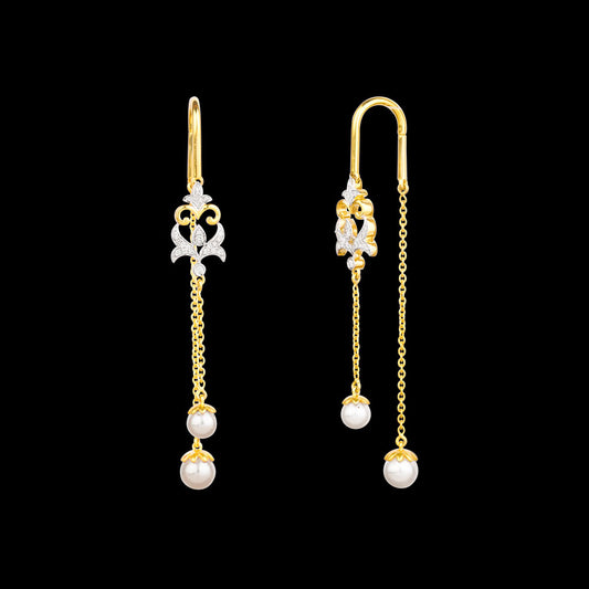 18K Yellow Gold Diamond Earrings - 0.228ct SI-HI with Colour Stones
