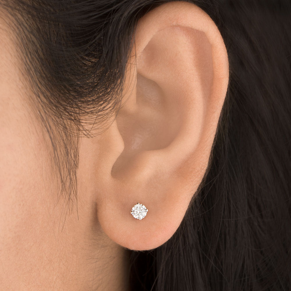 18K Yellow Gold Diamond Earrings - 0.39ct VS-SI-FG