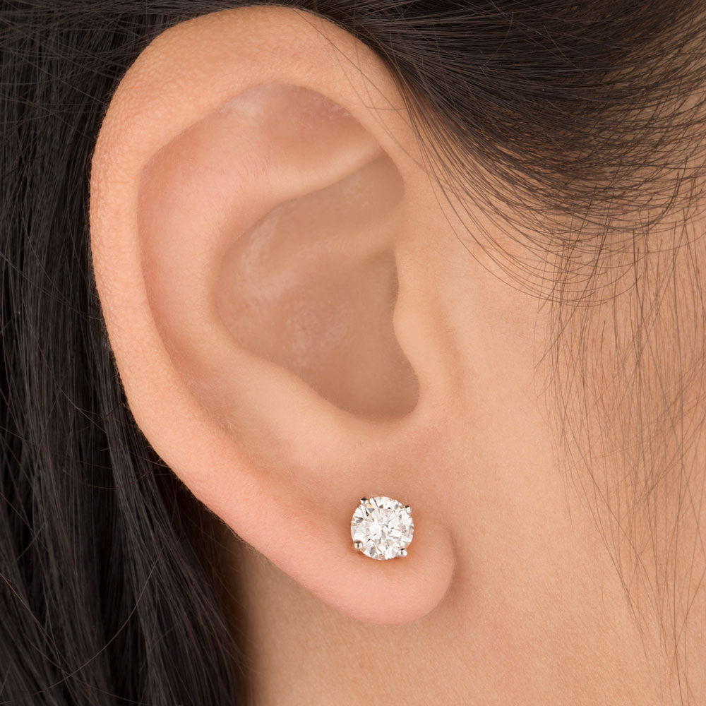 18K Yellow Gold Diamond Earrings - 1.449ct VVS-VS-HI