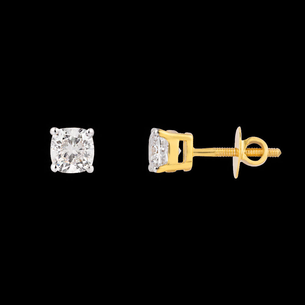 18K Yellow Gold Diamond Earrings - 1.146ct VS-SI-EF