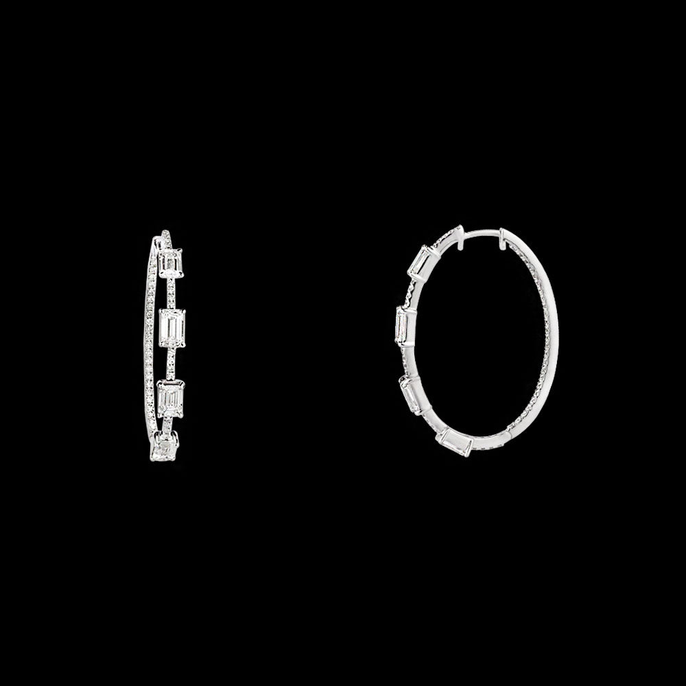 18K Yellow Gold Diamond Earrings - 4.894ct VVS-VS-GH