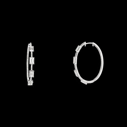 18K Yellow Gold Diamond Earrings - 4.894ct VVS-VS-GH