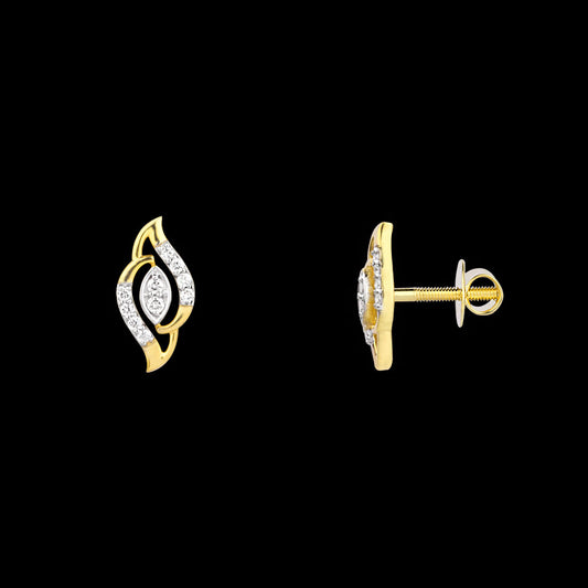 18K Yellow Gold Diamond Earrings - 0.139ct VVS-VS-GH