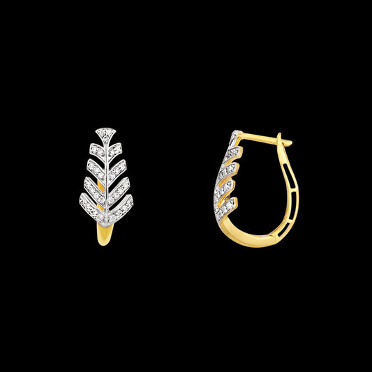 18K Yellow Gold Diamond Earrings - 0.435ct VVS-VS-GH