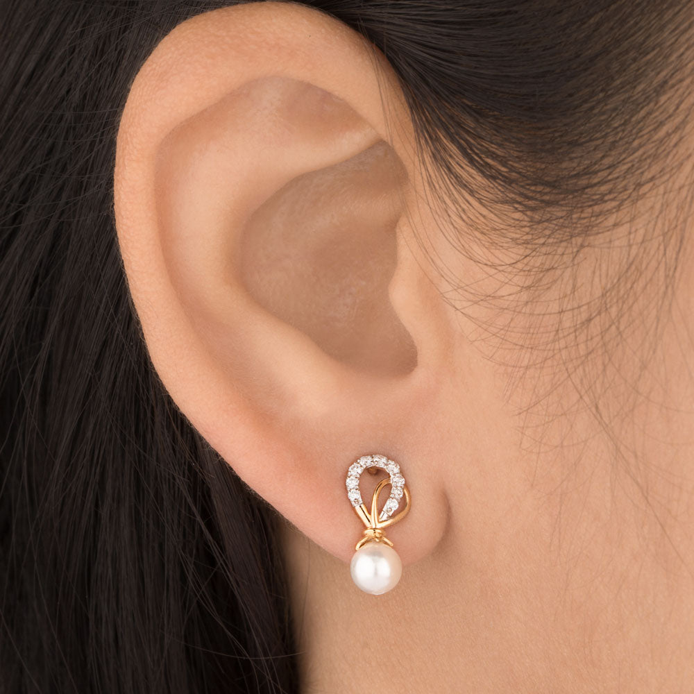 18K Yellow Gold Diamond Earrings - 0.153ct VVS-VS-GH with Colour Stones