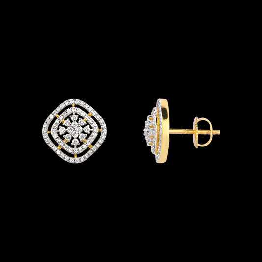 14K Yellow Gold Diamond Earrings - 0.597ct SI-IJ